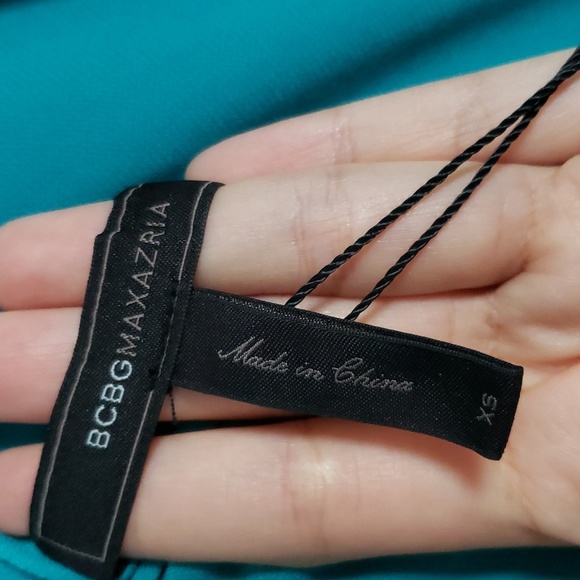 NWT BCBG MAXAZRIA Long Turquoise Dresss - Picture 6 of 12